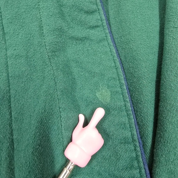 Vintage LL Bean Robe‎ Mens Medium Green Long Sleeve Pockets Lightweight USA Made - Picture 7 of 12